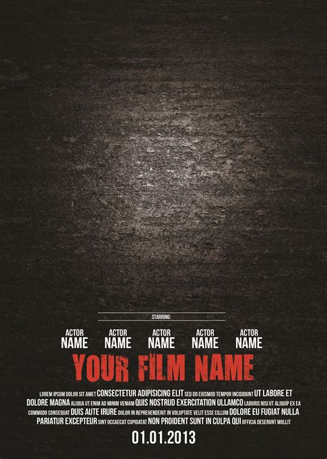 Movie Poster Template Png