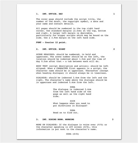 Movie Script Sample Pdf Master of Template Document