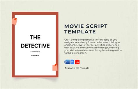 Movie Script Template in PDF, Word, Google Docs Download