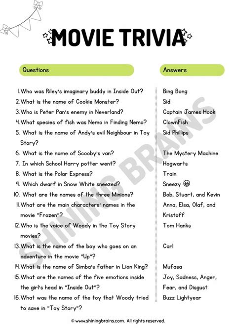 Printable Quizzes For 8 Year Olds Quiz Questions And Answers