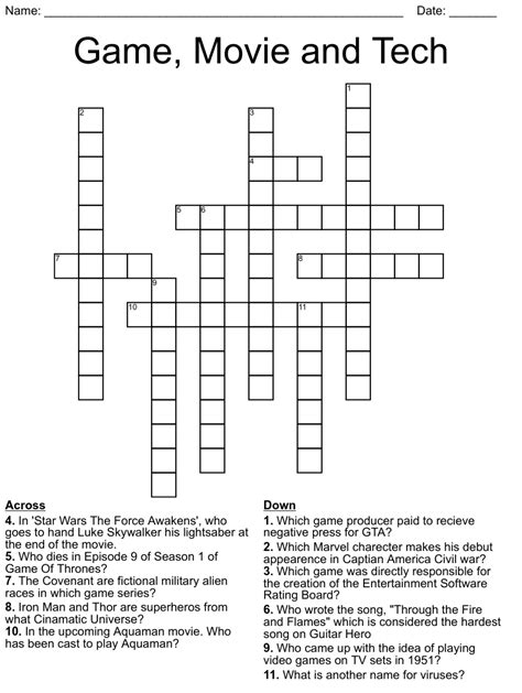Movie explosion tech crossword. The Crossword Solver found 60 answers to "Explosion", 10 letters crossword clue. The Crossword Solver finds answers to classic crosswords and cryptic crossword puzzles. Enter the length or pattern for better results. Click the answer to find similar crossword clues . Enter a Crossword Clue. 