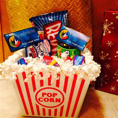 Movie gift basket. Dec 4, 2013 ... Movie Gift Basket Ideas · Gourmet Popcorn · Big Boxes of Candy · Popcorn Bowl · Soundtrack from the movies in the box · Fuzzy Soc... 