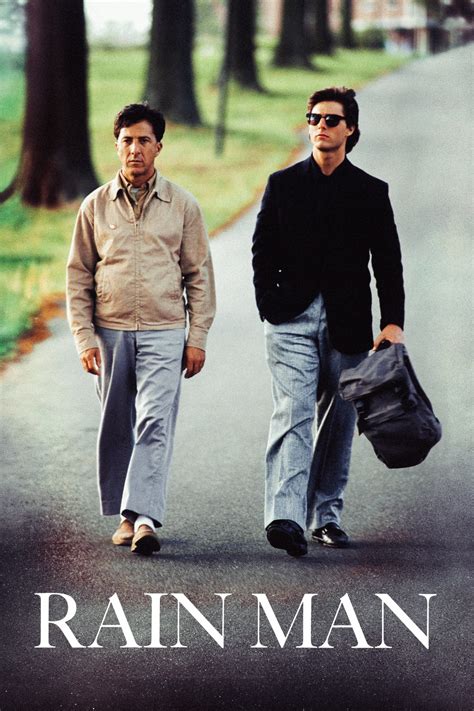 Movie rain man. Jan 26, 2022 · “Rain Man” was, essentially, a road trip movie. In the film, Charlie Babbitt, played by Tom Cruise, is an exotic car importer facing a financial squeeze when he finds out that his long ... 