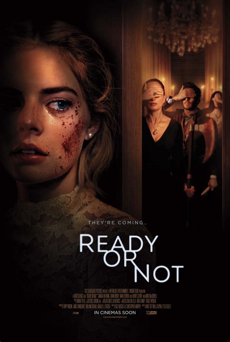 Movie ready or not. Ready or Not features a newly-wed bride who has to take part in a sick initation ceremony, where her rich in-laws start hunting her, literally. The movie does a great job of creating a visual potrait of Samara Weaving. The character can be cosplayed for generations to come. The tattered wedding dress, the blood oozing from her … 