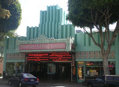 Starlight Whittier Village Cinemas. Wheelchair Accessible. 7038 Greenleaf Avenue , Whittier CA 90602 | (562) 907-3300. 9 movies playing at this theater today, April 26. Sort by..