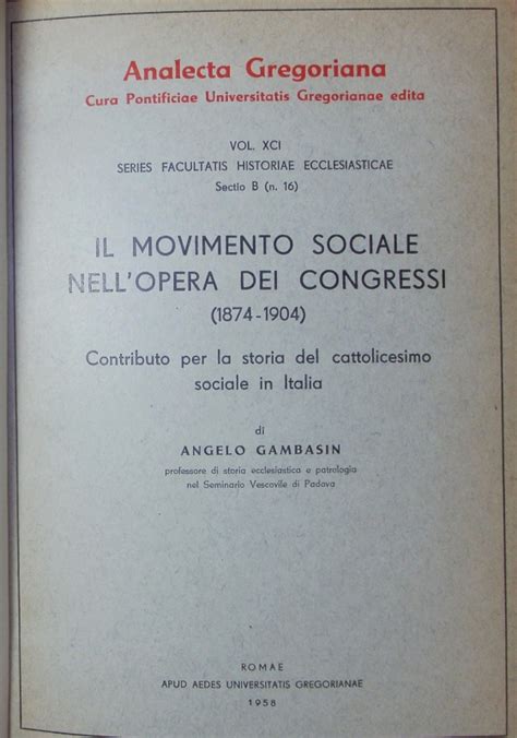 Movimento sociale nell'opera dei congressi (1874 1904). - Manual de referencia de programación intermec 3400e ipl.