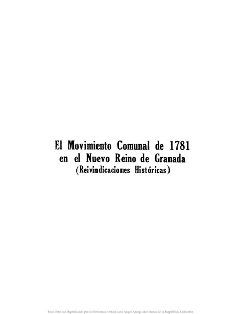 Movimiento communal de 1781 en el nuevo reino de granada. - Electromagnetic fields and waves lorrain corson solution manual.