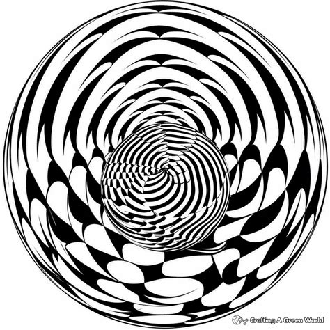 Moving Optical Illusion Coloring Pages