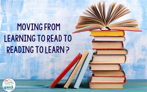 Moving from Learning to Read to Reading to Learn Speech Concepts