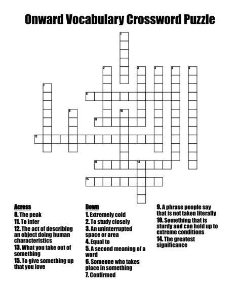 12 hours ago ... ... onward crossword clue that will help you solve the crossword puzzle you're working. ... We have the answer for you so you can move onto the next .... 
