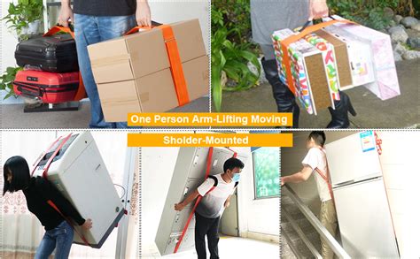 Moving straps for one person.  They are made of durable polypropylene ma...