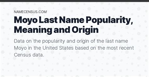 Moyo Surname Origin, Meaning & Last Name History - Forebears