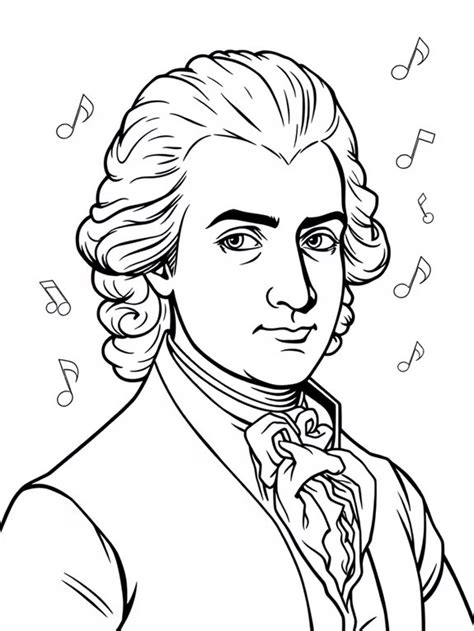 Mozart Coloring Page