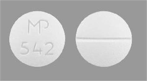 Mp 542 white round pill. Enter the imprint code that appears on the pill. Example: L484 Select the the pill color (optional). Select the shape (optional). Alternatively, search by drug name or NDC code using the fields above.; Tip: Search for the imprint first, then refine by color and/or shape if you have too many results. 