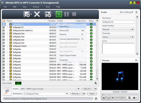 Step 1: Add MP4 video files to the video converter. To convert MP4 to MP3 on Mac/PC, you first need to add the MP4 video files. At the Converter tab on the main software interface, click +Add Files. Browse and add MP4 videos. Multiple videos can be added. Step 2: Select MP3 as the output format.