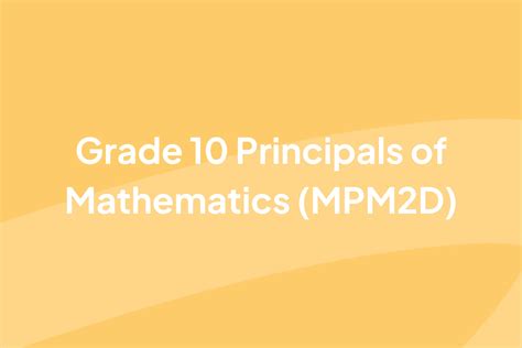 Mpm2d algebra. .  Principles of Mathematics (Gr.  MPM2D Grade 10 Princ...