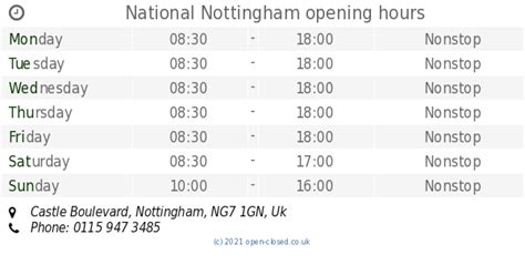 Mr Stephen Shaffery Nottingham opening times - FindOpen