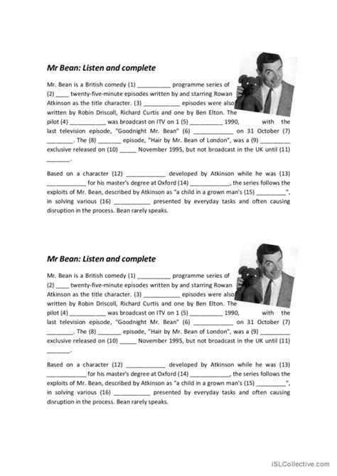 Mr bean autobiography example pdf
