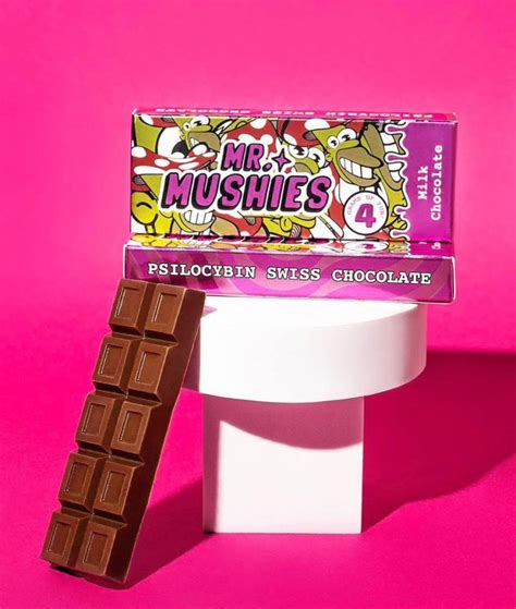 Mr mushies. Mr.Mushies offers psilocybin mushroom chocolate bars in various flavors and dosages. You can order online and enjoy the benefits of micro-dosing with Mr.Mushies. 