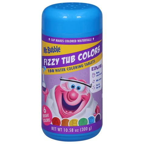 Mr. Bubble® Fizzy Tub Water Coloring Tablets, 150 ct Jay C Food Stores
