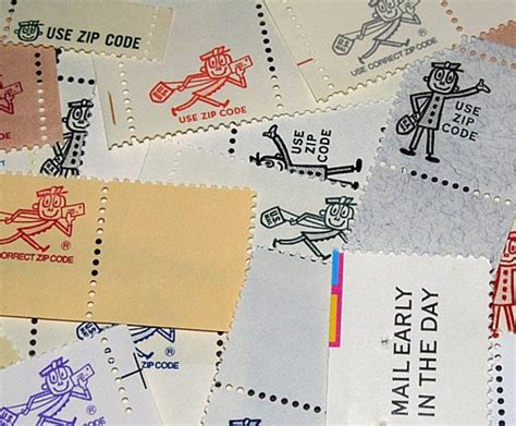 Mr. ZIP .. Vintage Postage Stamps .. 50 Use Correct Zip Code Etsy