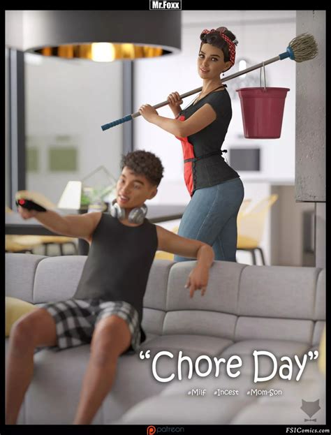 Mr.foxx - chore day. Sort by: dead-end-draws. OP • 1 yr. ago. Hi there, I've just released a sequel to my animation 'Chore Day'. Check it out here if you haven't. Here are some GIF samples, as well as a video sample here. Right now it's available on Patreon or Itch.10 for $5, but will release for free in 2 months. Hope you enjoy. 