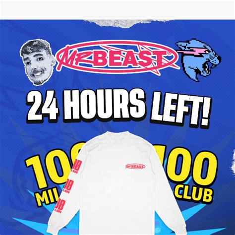 Mrbeast coupons. Congratulations on finding Receive 10% Off at Mrbeast, a once-in-a-lifetime offer. Receive 10% Off at Mrbeast the promotion started in April. According to statistics, a person who participated in Receive 10% Off at Mrbeast saved an average of $37.51. Don't hesitate, time waits for no man, and so do great Coupon Codes. 