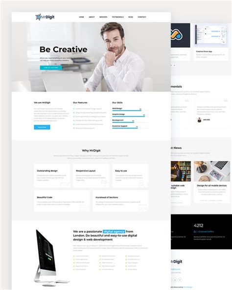 Mrdigit Free Digital Agency Html Template Designhooks