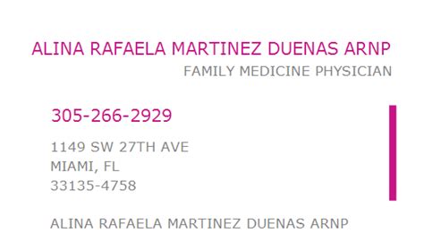 Mrs Alina Rafaela Martinez Duenas, ARNP in Miami, FL - Medicare …