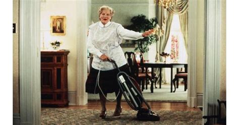 Meanwhile, as Mrs Doubtfire, he raps and break-dances when he ge