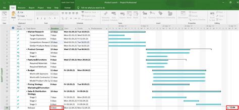 Ms Project Gantt Chart View