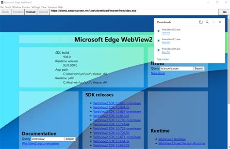 Ms edge webview2. Press F5 to build and run the project. Right-click anywhere on the WebView2 control. The context menu displays the default right-click menu commands: Next, add code to remove the right-click menu functionality from the WebView2 control. Paste the following code after the CoreWebView2 object is initialized in your code: 