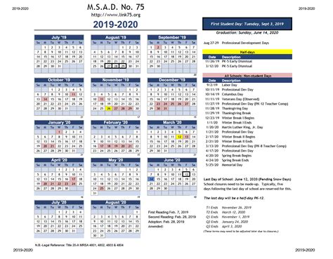 Msad 75 Calendar