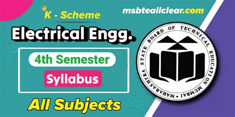 Msbte 4th sem syllabus k scheme electrical engineering.  MSBTE Electrical Engin...