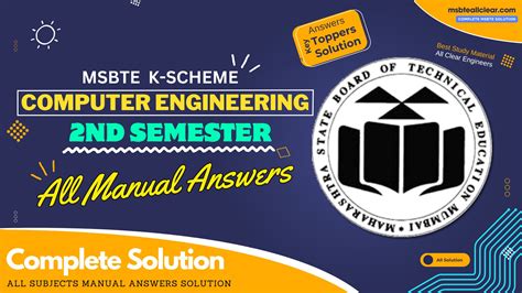 Msbte k scheme manual answer.  01 of Object oriented programming Using C++ as per the MSBTE sy...