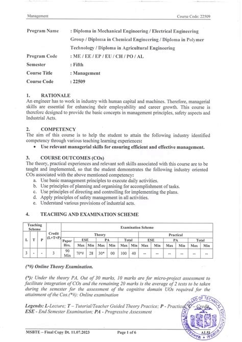 Msbte syllabus i scheme.  RATIONALE In any typical business setup in order t...