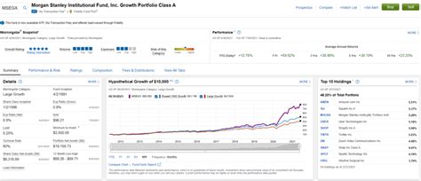 How To Invest / Fund Directory / iShares Asia 50 ETF vs Morgan Stanley Institutional Fund, Inc. Growth Portfolio Class A . AIA vs MSEGX Fund Comparison . A comparison between AIA and MSEGX based on their expense ratio, growth, holdings and how well they match their benchmark performance.. 