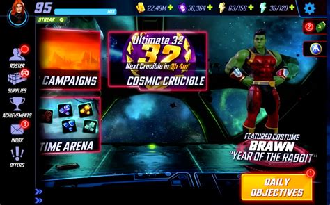 Msf cosmic crucible defense. MARVEL Strike Force is adding a new game mode called "Cosmic Crucible" where the first season of the mode will be called 'Pre-Season" as a trial to improve the mode before the official start of Season 1 which will happen a few months later. Commanders Level 60+ are placed in a tribunal rating based 8-player brackets that are pre-seeded according to their TCP. 