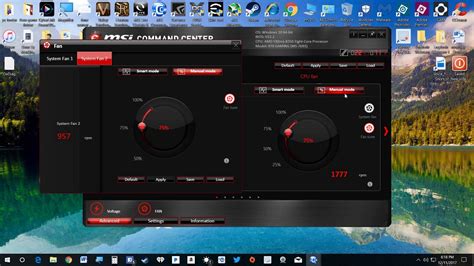 Hello MSI, As stated in the title, I am terribly missing Silent Option's "Basic" fan controls in Dragon Center that would define a set of speed ranges, rather than a fixed-speed or full-auto setting, for the fans, and also circumvent the annoying fan high-speed triggers at 75 °C GPU / 79 °C CPU, allowing to instead rely on user-defined active cooling and (passive) thermal throttling.. 