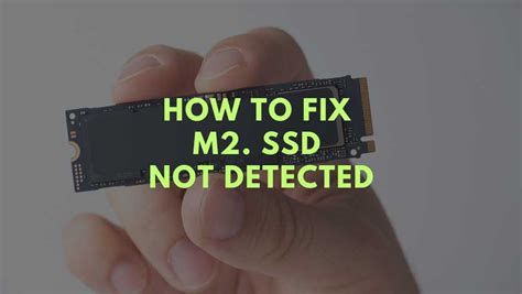 Msi m 2 not detected. .