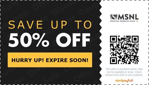 A Site-Wide 10% Discount On All Products . Enjoy this msnl Coupon code and avail a 10% site-wide discount on all products chosen. Make sure to type in 10%MSNL-1K before clicking the check out button! . 