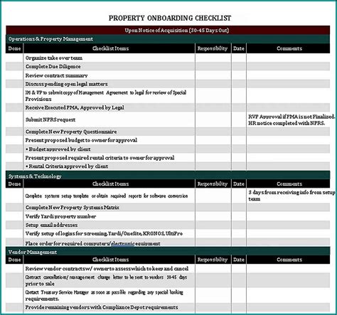 Msp Client Onboarding Checklist Template Excel