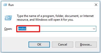 Mstsc windows 10. .  Start Command Prompt, type mstsc.  It shows many ...