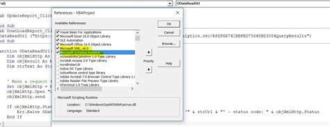 Msxml2 vba.  Notice that I am selecting the load to be performed synchronously and...