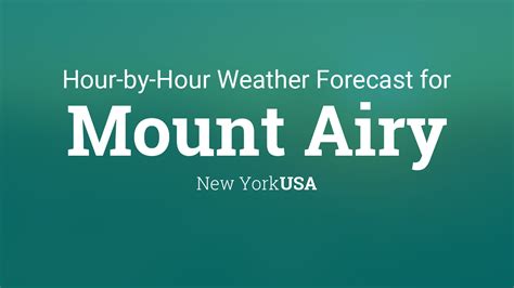 Mount Airy Weather Forecasts. Weather Underground provides local & long-range weather forecasts, weatherreports, maps & tropical weather conditions for the Mount Airy area. ... Hourly Forecast for ...