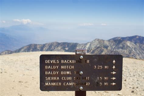 Mt baldy trailhead. Area Status: Open. Located within the Angeles National Forest in scenic Mt. Baldy Village, the Mt. Baldy Visitor Center lies 10 miles north of Claremont. This award-winning interpretive center is a historic 1920's schoolhouse which has been renovated to include an indoor nature trail, local history room, and gift shop. 