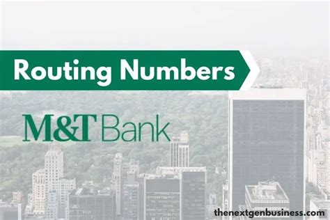 ACH Routing Number 221370108 - M & T BANK. Deta