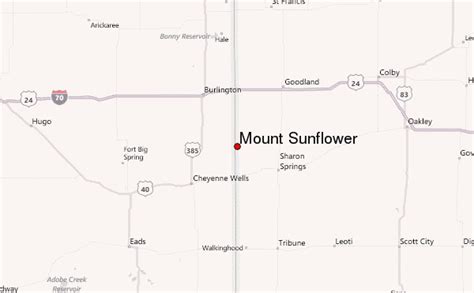 Mt sunflower location. 179. Want to Visit? 622. The Highest Point in Kansas. thomasharper (Atlas Obscura User) A low rise near the Kansas-Colorado border is home to Mount … 