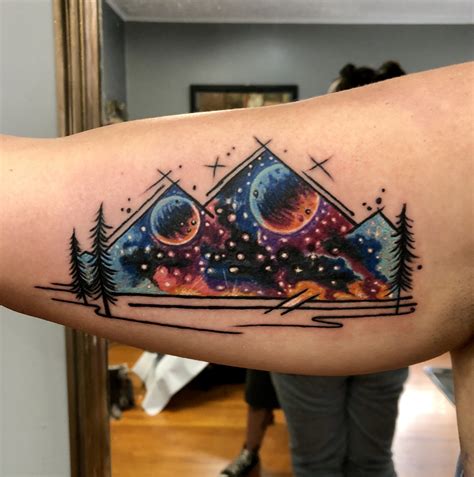 Mt. Rainier and forest from Zac Byrd at Canvas Tattoo Charlotte, NC r