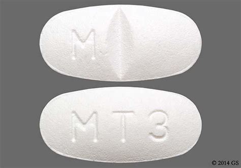Pill with imprint MT3 is White, Capsule-shape an